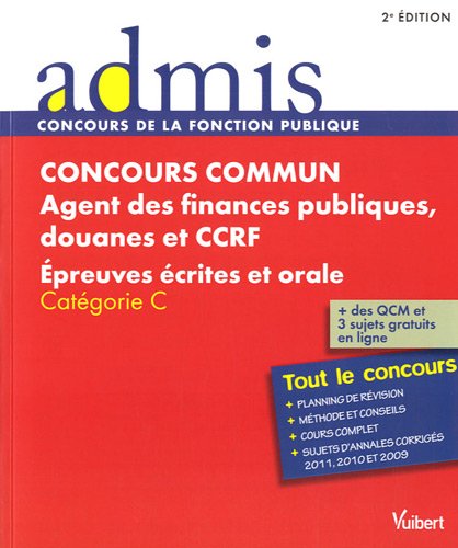 Concours commun, Agent des finances publiques, douanes et CCRF : Epreuves écrites et orale, Catégorie C