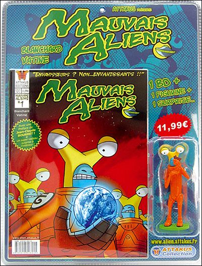 Mauvais Aliens couverture alternative n°1 : bd + figurine