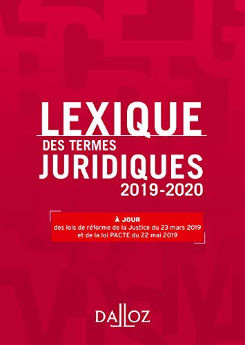 Lexique des termes juridiques 2019-2020 - 27e éd.