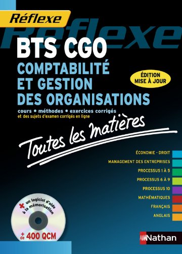 Toutes les matières - Comptabilité et gestion des organisations - BTS CGO