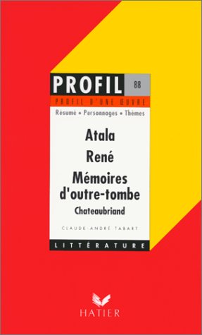 Profil d'une oeuvre : Atala, René, Mémoires d'outre-tombe, Chateaubriand : résumé, personnages, thèmes