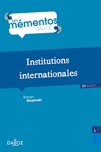 Institutions internationales - 20e éd.