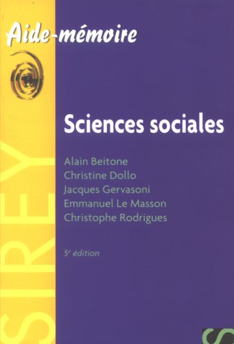 Aide-mémoire (5éme édition) : Sciences sociales