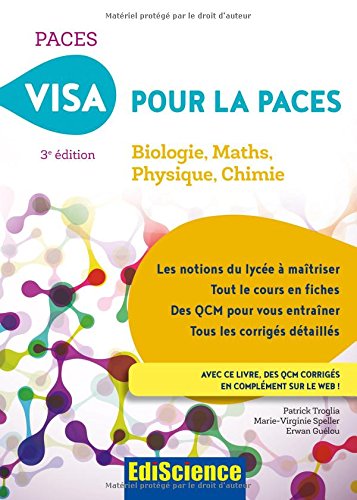 Visa pour la PACES - 3e éd. - Biologie, Maths, Physique, Chimie