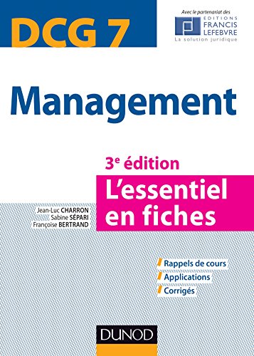 Management DCG 7-3e édition - L'essentiel en fiches