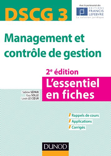 DSCG 3 Management et contrôle de gestion - 2e éd. - L'essentiel en fiches