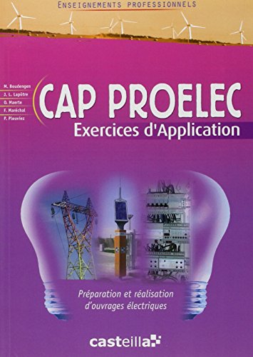 Enseignements professionnels CAP PROElec : Exercices d'application